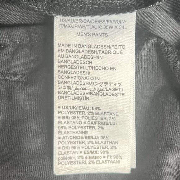 Essentials Classic-Fit Stretch Golf Pants Mens 35 X 34 Black New - Picture 9 of 13